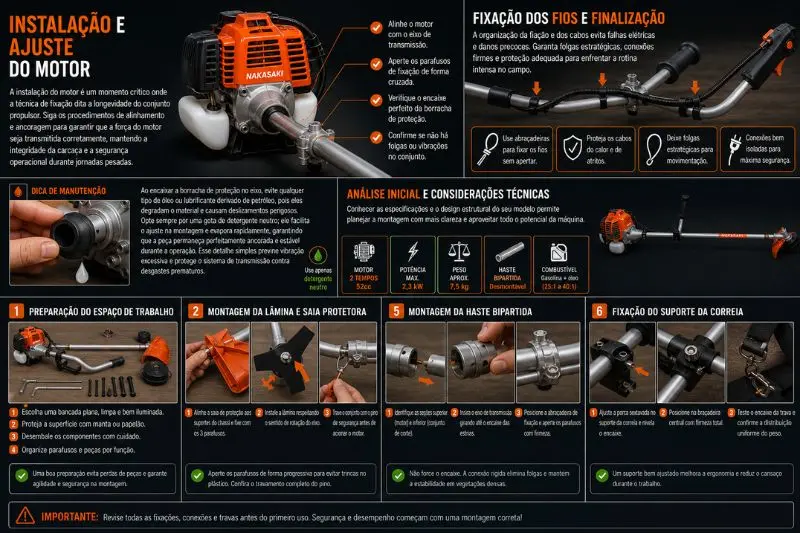 Instalação e Ajuste do Motor